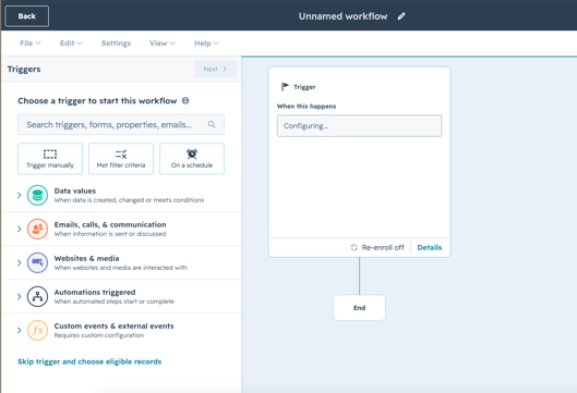 Workflow Trigger Criteria